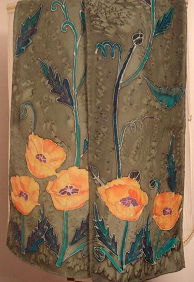 Painted Silk Scarves by Kety Bagwalla