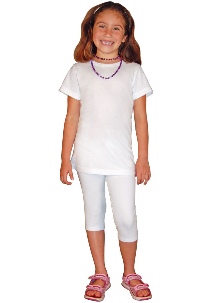 Kids Capri Cotton/Spandex Leggings