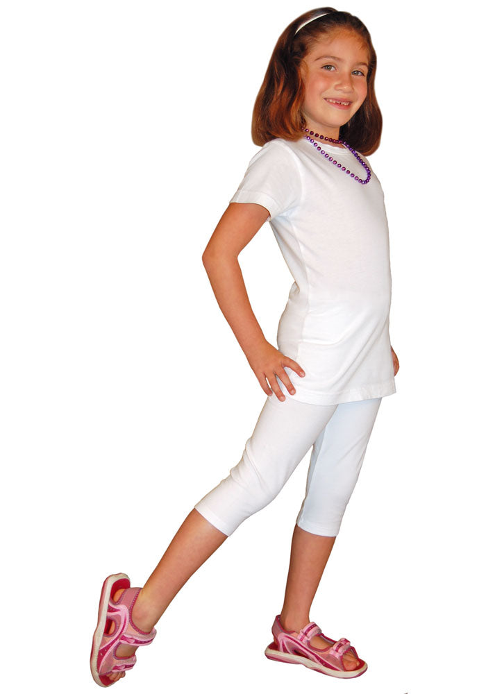 Kids Capri Cotton/Spandex Leggings