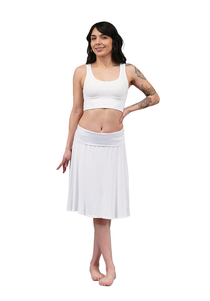 The Liquid Flow Roll Waist Skirt
