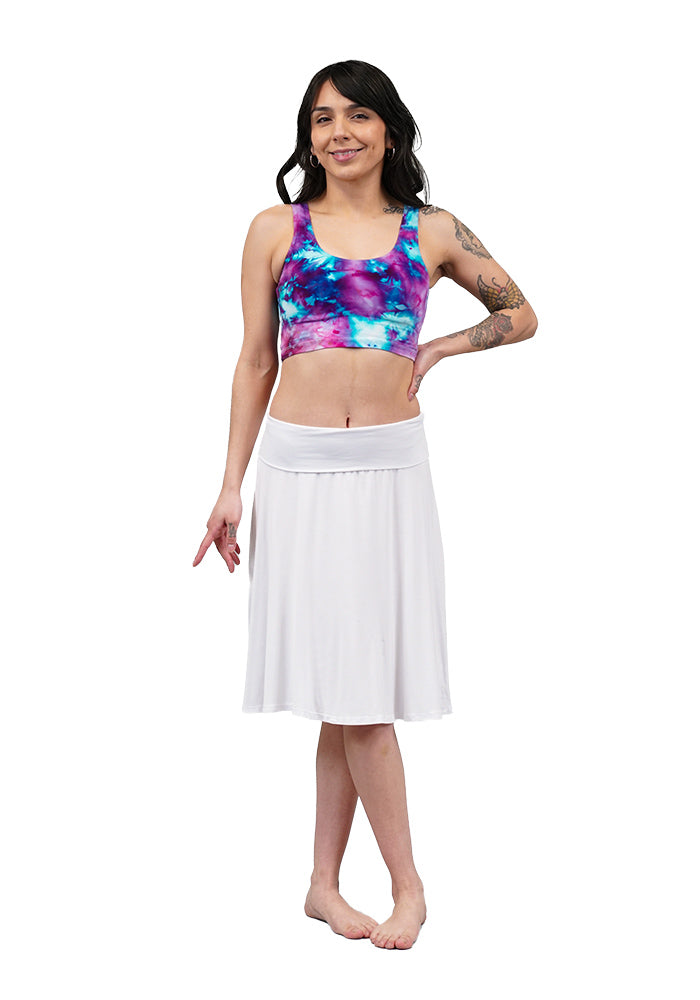 The Liquid Flow Roll Waist Skirt