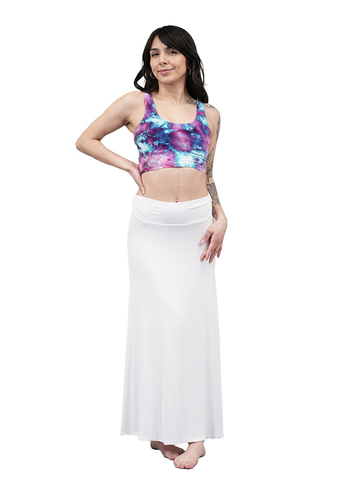 Ruched Waist Maxi Skirt