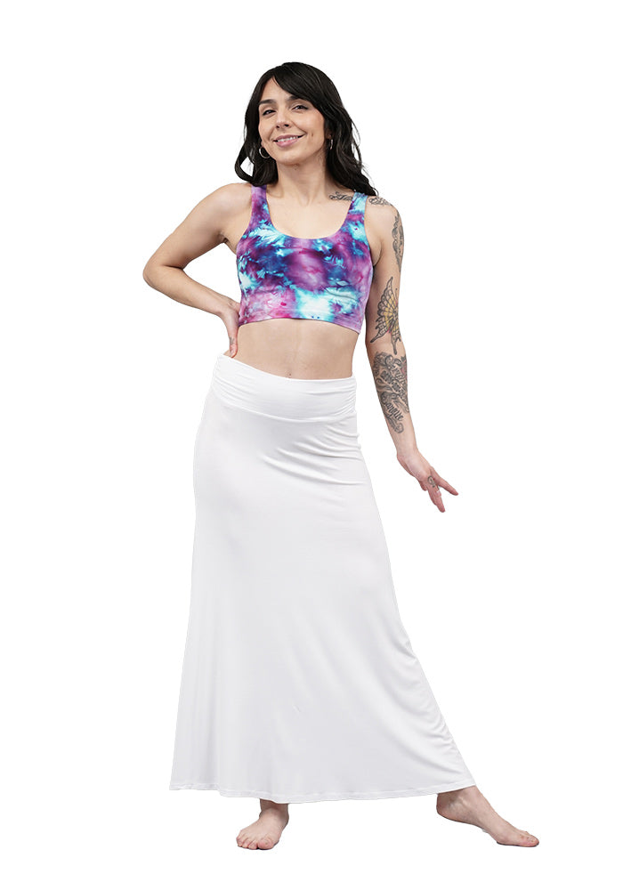 Ruched Waist Maxi Skirt