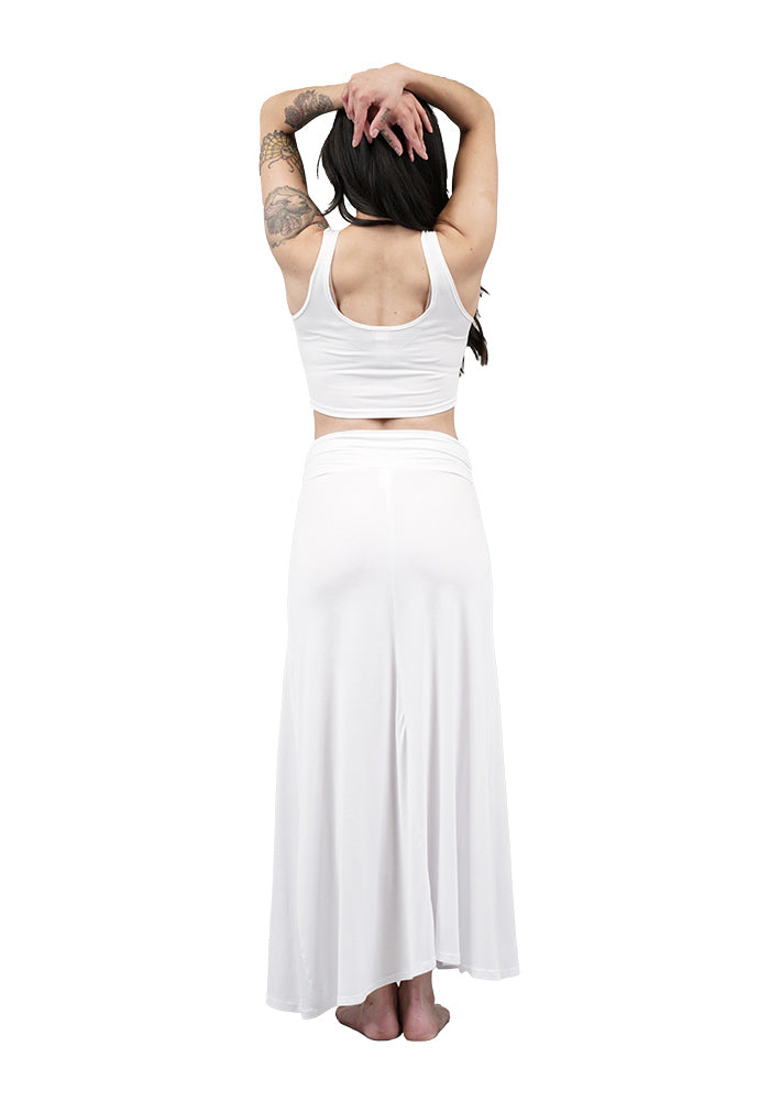 Ruched Waist Maxi Skirt