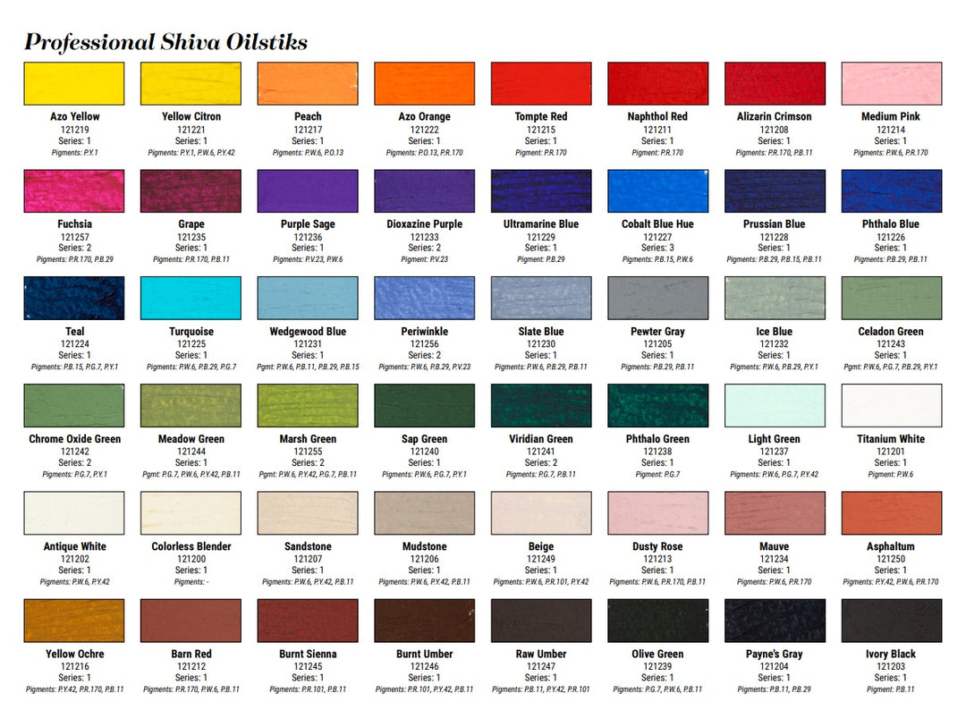 Matte Pigment List