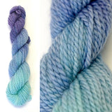 Dyed example was dyed using Dharma Acid Dye (DAD) #'s 480 Sea Spray and Muck Acid Dye (MAD23) Rip Van Periwinkle
