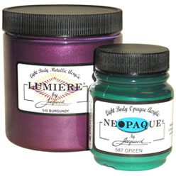 Jacquard Lumiere Metallic Acrylic Paint 8oz - Metallic Silver