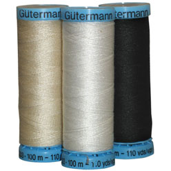 100m Reels Colour 448 Gutermann Silk Thread Pure Silk Sewing Thread Natural 