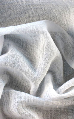 Bright White Bubble Gauze Cotton Fabric