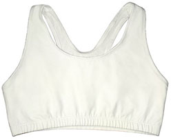 90% Nylon & 10% Spandex White Color Sport Bra at Rs 355/piece in Surat