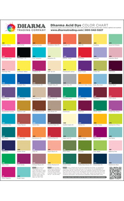 Tulip Tie Dye Color Chart