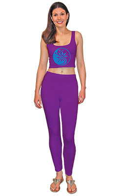 Teal and Purple Batik Yoga Pants