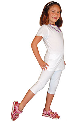 Kids Capri Cotton/Spandex Leggings