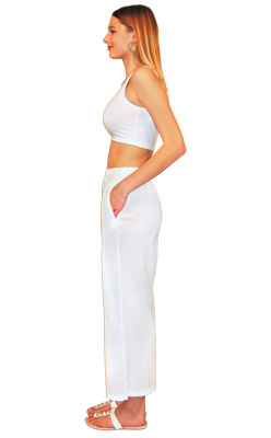 gauze crop pants