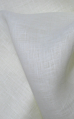 100% Bleached White Linen Fabric