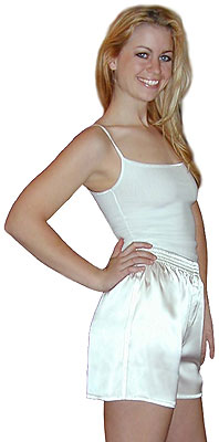 Womens silk boxer sales shorts