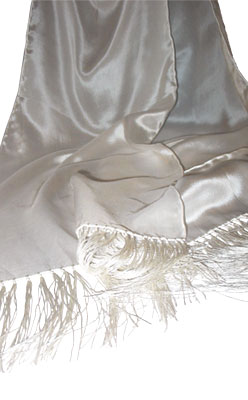 Grey Silk Scarf Silver Scarf Raw Silk Scarves Elegant Gray 