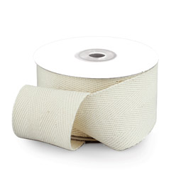Twill tape cotton washed 25 mm white