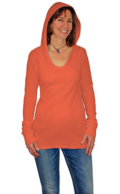 Hooded thermal shirt womens shop