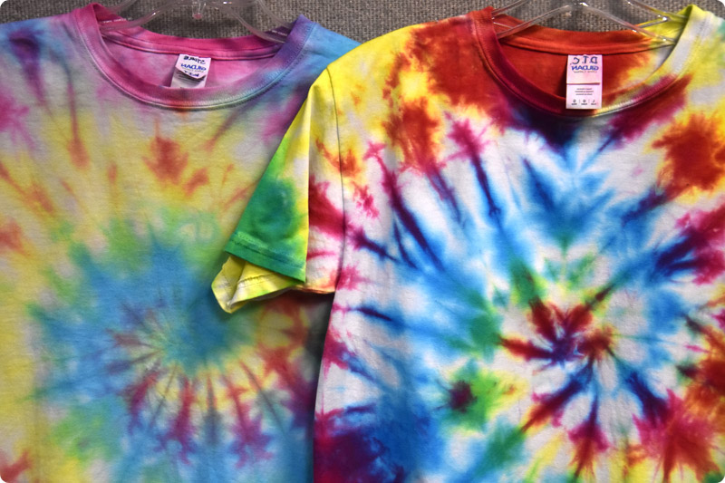 60/40 POLYESTER AND 100% COTTON tie dye comparison by meo faustino