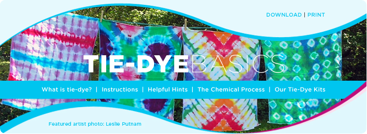 Materials for tie and dye and process of making 